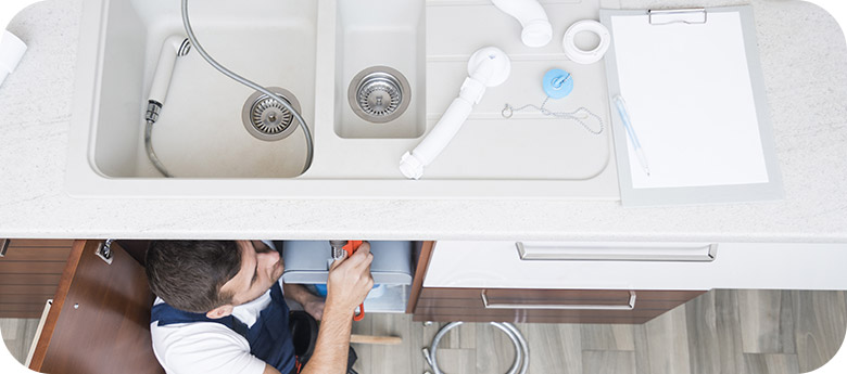 Plumbing service by Schofield includes maintaining fixtures like bathroom sinks.